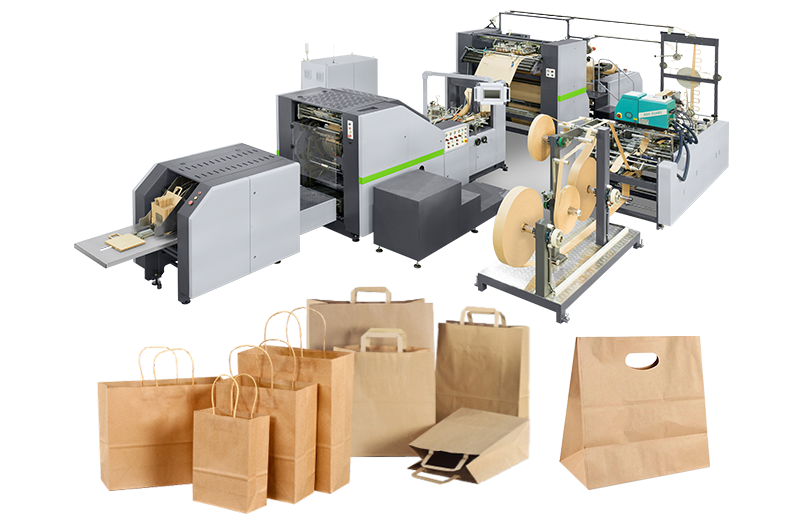 Shopping Paper Carry Bag Making Machine